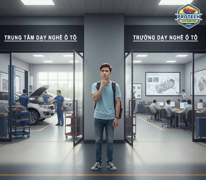 Nên học nghề sửa chữa ô tô ở đâu TPHCM? Trường hay Trung tâm?