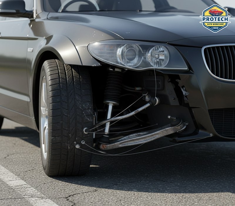 Gây hư hỏng dây chuyền cho hệ thống gầm