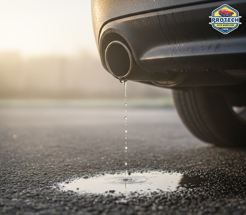 Nước chảy từ ống xả (Pô xe)